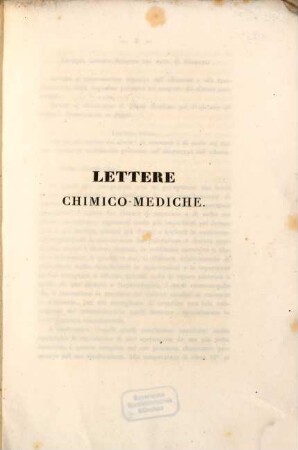 Lettere chimico-mediche