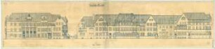 Fassaden-Gestaltung um das Rathaus der Gemeinde Benrath.