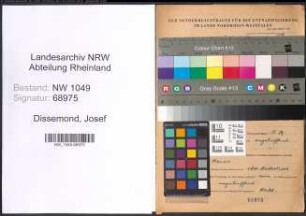 Entnazifizierung Josef Dissemond , geb. 07.02.1900 (Landrat)