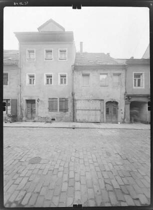 Pirna-Altstadt, Schmiedestraße 14/15. Wohnhäuser (17. Jh.). Straßenfront