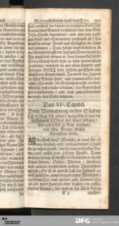 Das XII. Capitel. Treue Vermahnung an den Sünder...