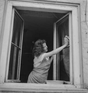 Berlin-Dahlem. Freie Universität Berlin. Studentenjob "Fenster putzen"