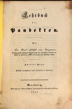 Lehrbuch der Pandekten, 2