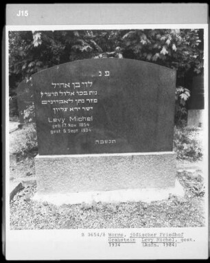 Grabstein von Levy Michel (gestorben 1934.09.06)