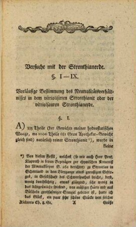 Ueber die neuern Gegenstände der Chymie. 8, Vorzüglich über die Verhältnisse der Stronthian-Erde und quantitative Ordnung der Metalle