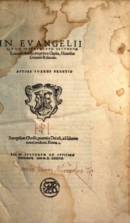 In Evangelii Quod Inscribitur Secundum Lucam, duodecim priora Capita Homiliae Centum & decem