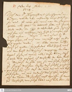 Brief von August Hermann Francke an Carl Hildebrand v. Canstein.