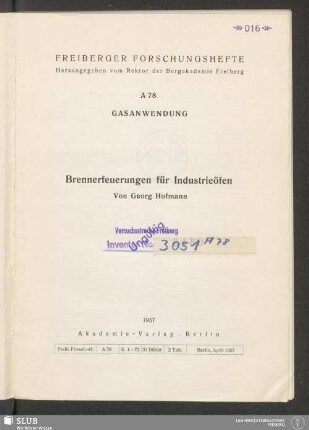 Brennerfeuerungen für Industrieöfen