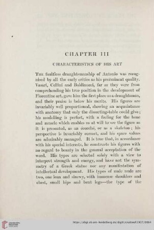 Chapter III: Characteristics of his Art