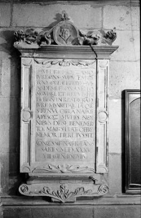 Freiburg i. Br.: Gedenktafel Ulrich (Huldrichus) Zasius im Münster