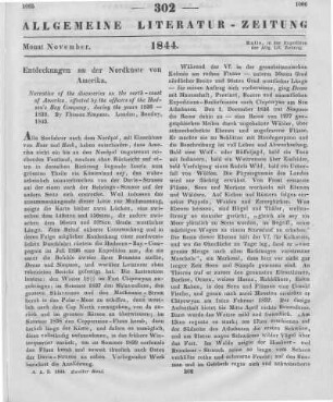 Simpson, T.: Narrative of the discoveries on the north coast of America. Effected by the officers of the Hudson's Bay Company during the years 1836-39. London: Bentley 1843