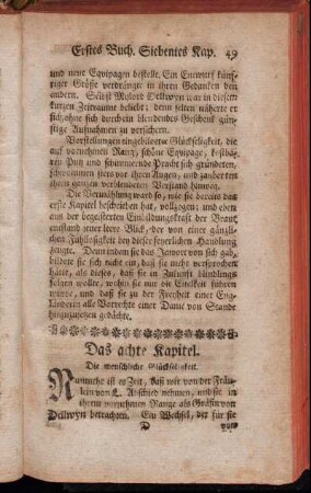 Das achte Kapitel. Die menschliche Glückseligkeit.