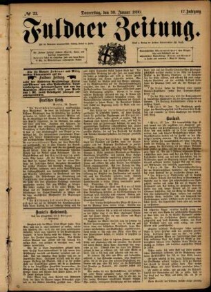 Ausgabe vom Donnerstag, den 30. Januar 1890.