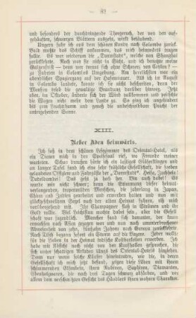 XIII. Ueber Aden heimwärts