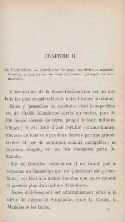 Chapitre II. La Cochinchine ...