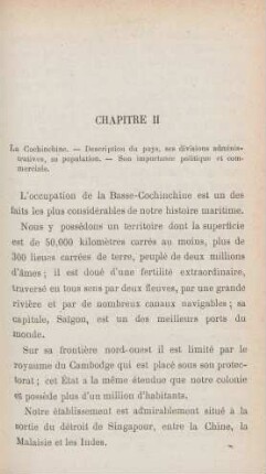 Chapitre II. La Cochinchine ...