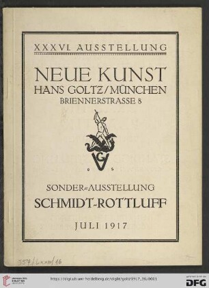 Nr. 36: Ausstellung: Sonder-Ausstellung Schmidt-Rottluff : Juli 1917