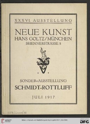 Nr. 36: Ausstellung: Sonder-Ausstellung Schmidt-Rottluff : Juli 1917