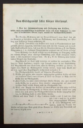 I. Vom Gleichgewicht fester Körper überhaupt.