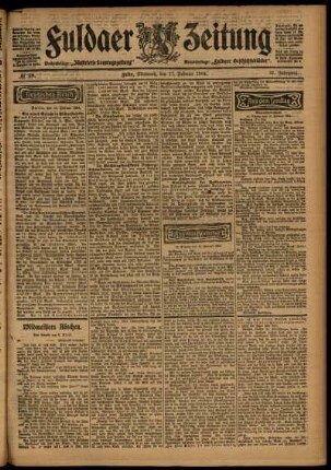 Ausgabe vom Mittwoch, den 17. Februar 1904.