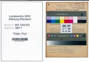 Entnazifizierung Paul Thater, geb. 02.04.1904 (Lehrer)