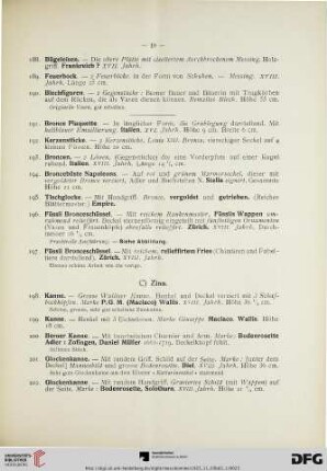 C. Zinn (Nr. 198-242)