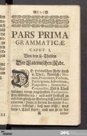 Pars Prima Grammaticæ