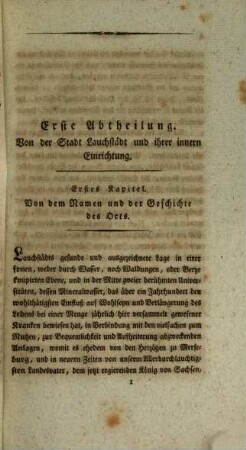 Der Gesundbrunnen und das Bad zu Lauchstädt : Nebst einer kurzen Topographie des Städtchens Lauchstädt ; Mit 1 Kupfer