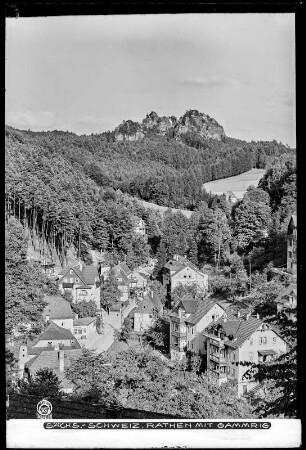 Blick auf Rathen mit Gamrig