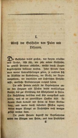 Geographie und Statistik von West- Süd- und Neu-Ostpreußen : Nebst einer kurzen Geschichte des Königreichs Polen bis zu dessen Zertheilung, 1 : Nebst einer Charte von West- Süd- und Neu-Ostpreußen