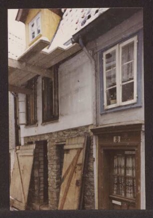 Blick in die Bruchmauerstraße. Detmold. Bruchmauerstr. 8. Papierabzug von Dia