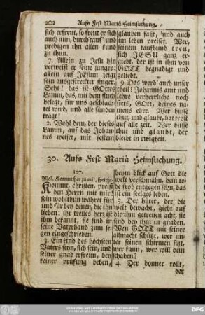 30. Aufs Fest Mariä Heimsuchung.