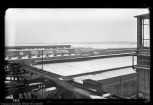 Blick von der Hängebahn Bau Me 111 Zentralstation für Kohlen- und Koksförderanlage, Me 8 Kompressorenanlage, Me 15 Hauptwerkstätte