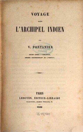 Voyage dans l'archipel indien