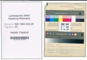 Entnazifizierung Friedrich Hetzelt , geb. 26.07.1903 ()