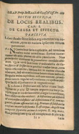 Cap. I. De Causa Et Effectu.