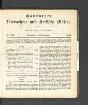 No. 103. 27. Dezember 1854