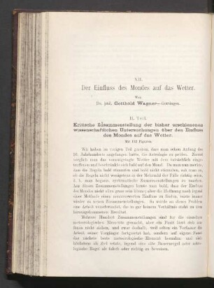 XII. Der Einfluss des Mondes auf das Wetter