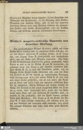 Ritchie's magneto-elektrische Apparate von chemischer Wirkung