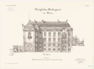 Oberbergamt, Bonn: Nordansicht 1:100