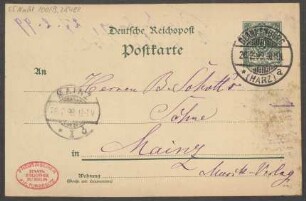 Brief an B. Schott's Söhne : 26.02.1899