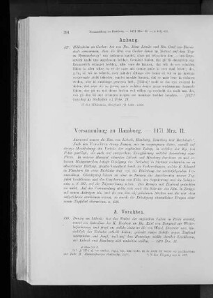 Versammlung zu Hamburg. - 1471 Mrz. 11.