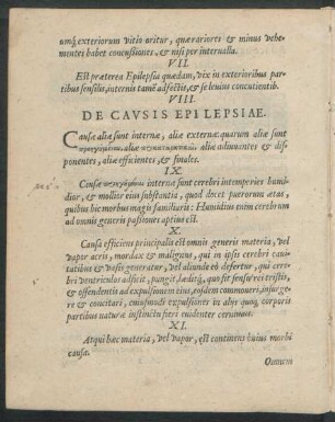 De causis Epilepsiae.