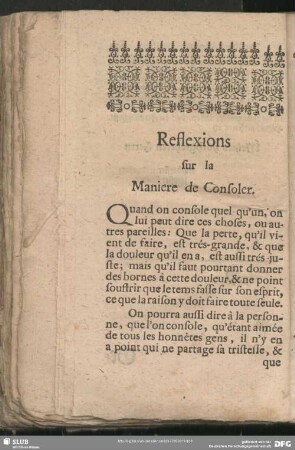 Lettres de Consolation