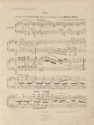 Transcriptions faciles : pour le piano, 2. Air du Freischütz de Weber