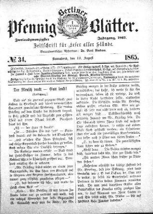No. 34, Sonnabend, den 19. August