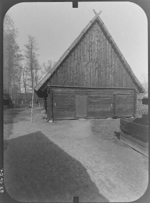 Lübbenau-Lehde, Dorfstraße 3. Freilandmuseum. Wohnstallhaus. Giebelfront