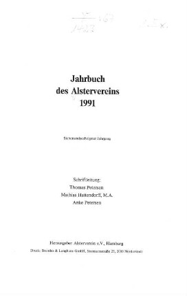 67.1991: Jahrbuch des Alstervereins e. V