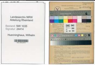 Entnazifizierung Wilhelm Huenninghaus , geb. 11.04.1887 (Steiger)