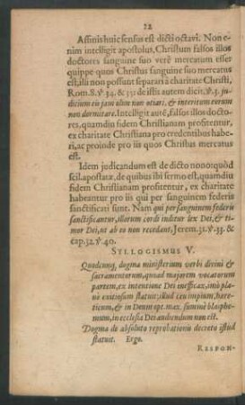 Syllogismus V.